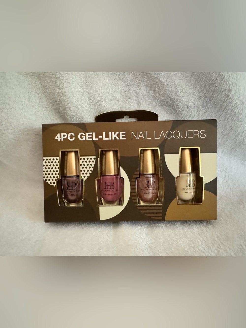 4PC Gel-Like Nail Lacquers Set — Rose Gold, Pink, Champagne, Mauve